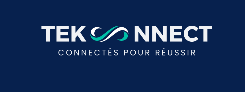 logo TekConnect rectangle fond bleu